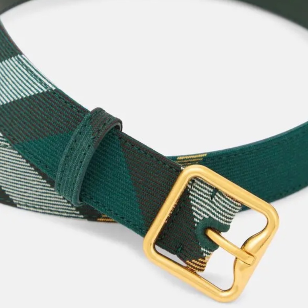 Burberry Green/Ivy Check Belt - Picture 3 of 17